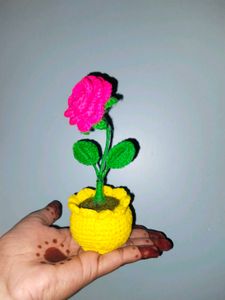 Crochet Rose Plant