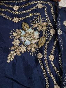 Beautiful Saree Blue Sequence