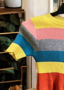 Striped Ribbed Knit Top