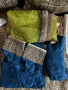 Royal Blue Suit With Dupatta
