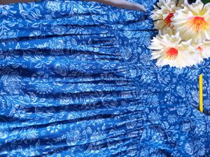 Blue Floral Print Dress