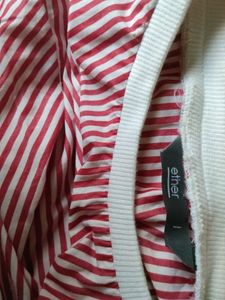 Ether Red White Striped Top