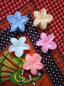 Floral Flower Hair Clips - 5 Pack