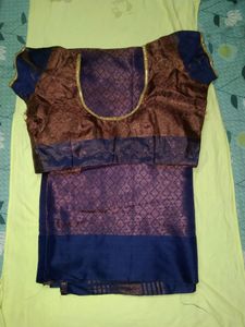Copper Jari Saree
