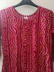 Beautiful Straight Bandhani Kurta