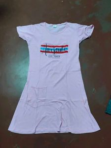 Cute Pink Graphic Dress