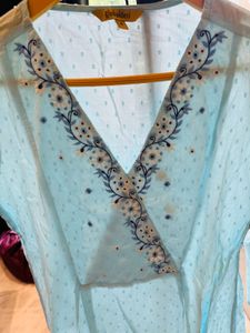 Embroidered Blue Top