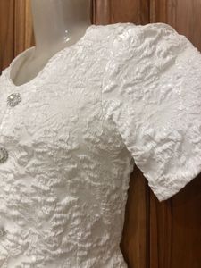 White Coquette Korean Style Minidress