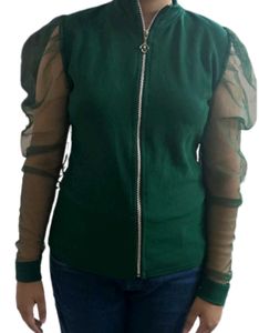 New stylish women and girls high neck green top