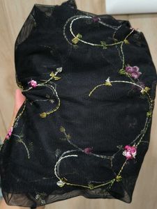 Floral Embroidered Mesh Top