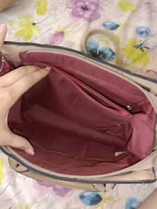Leopard Print Satchel Handbag Cum Shoulder Bag