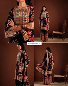 KTT Handwork Detailed Makhmali Crepe Kurta Set