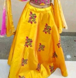 Stunning Yellow Lehenga Choli Set