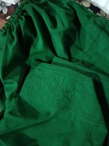 White Kurti with Mirror Work