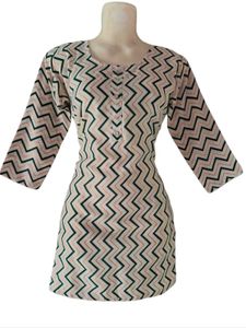Zigzag Print Short Kurti