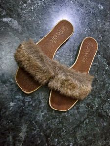 Catwalk Fur Flats