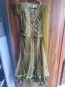 Olive Mehendi Lehenga Choli