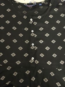 Fusion Printed Black Kurta