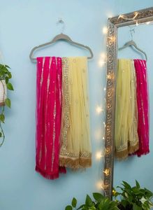 Combo of Pink & Yellow Dupatta