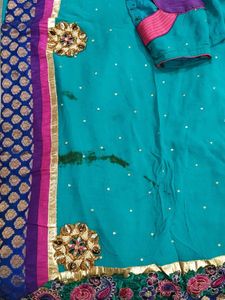 Elegant Teal Saree