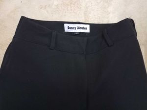 Black Flared Leg Trousers