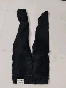 Black Cotton Jeans For Mens