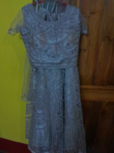Elegant Silver Lehenga Set