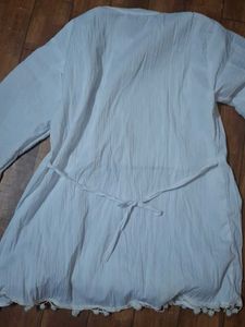 Boho Embroidered White Top