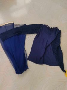 Blue &amp; Gold plazo set