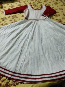 White Anarkali