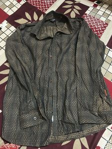 Patterned Long Sleeve Button Down