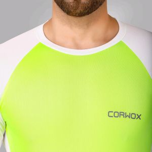 CORWOX Men&#39;s Active Neon Green Sports T-Shirt