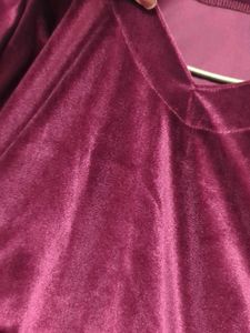 Pure Velvet Pink Party Wear Dress