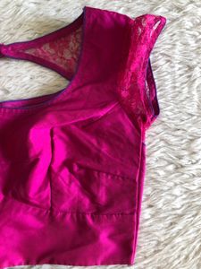 Rose Pink Back Open Blouse (Women’s)