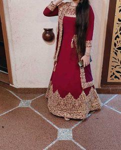 Maroon Embroidered Lehenga Choli