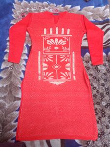Red Winter Garam kurti