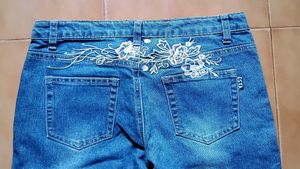 Floral Embroidered Jeans