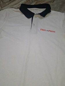White unisex Collered Tshirt