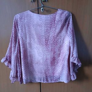 Elegant Pink Print Top