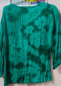 Embroidered Green Top