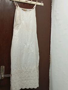 ANOUK White pure cotton Chikankari Kurti