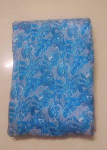 Blue Dola Silk Saree with Blouse