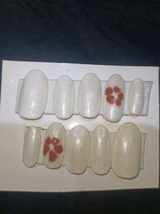 Basic White Sparkling 🤍Press-On Nail Set
