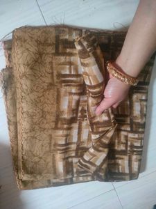 Brown Printed Saree