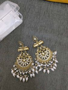 White Pearl Earrings