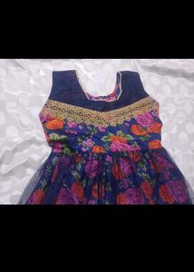 Anarkali Style Floral Net Gown