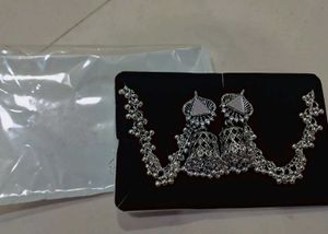 Silver Jhumka Earrings