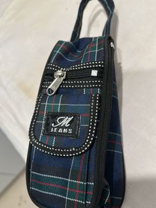 M Jeans Plaid Pouch
