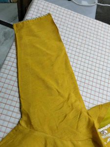 Embroidered Mustard Kurti