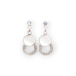 Sparkling Circle Drop Earrings